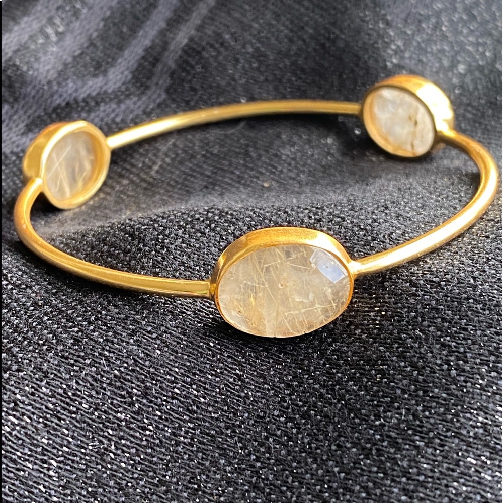 Golden Rutile Women Bangle - Picture 2 of 7